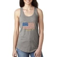 thumbnail image 1 of Normal is Boring - Women's Racerback Tank Top, up to Women Size 2XL - American Flag USA in Gold, 1 of 5