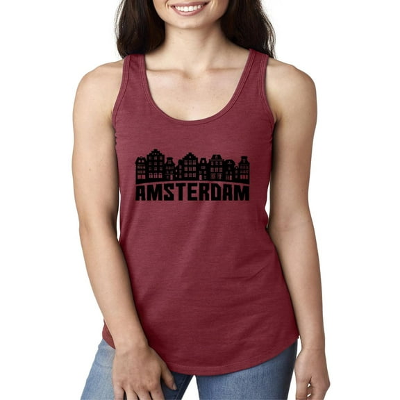 Normal is Boring - Women's Racerback Tank Top, up to Women Size 2XL - Amsterdam