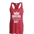thumbnail image 1 of NIB - Women's Racerback Tank Top - Birthday Gift Queens Are Born in May, 1 of 5