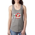 thumbnail image 1 of NIB - Women's Racerback Tank Top - Christmas Dancing Santa, 1 of 5