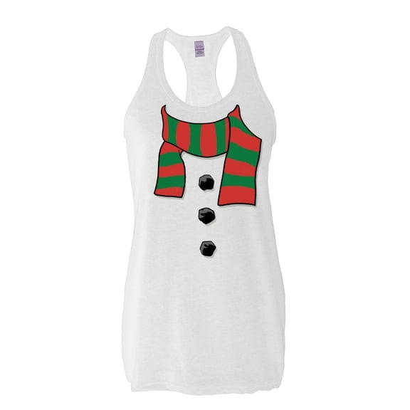 Normal is Boring - Women's Racerback Tank Top, up to Women Size 2XL - Christmas Snowman Scarf
