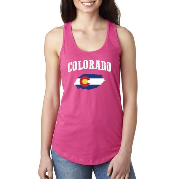 Normal is Boring - Women's Racerback Tank Top, up to Women Size 2XL - Colorado Flag