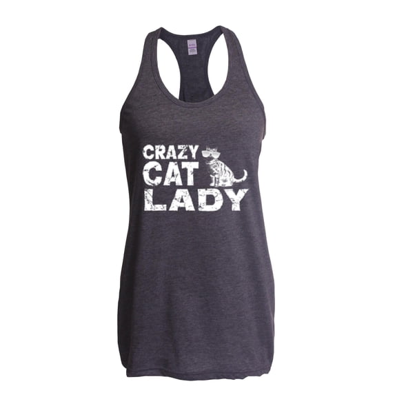 Normal is Boring - Women's Racerback Tank Top, up to Women Size 2XL - Crazy Cat Lady