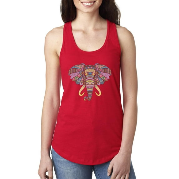 NIB - Women's Racerback Tank Top - Elephant Mosaic