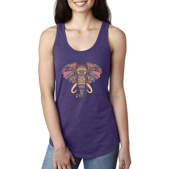 NIB - Women's Racerback Tank Top - Elephant Mosaic