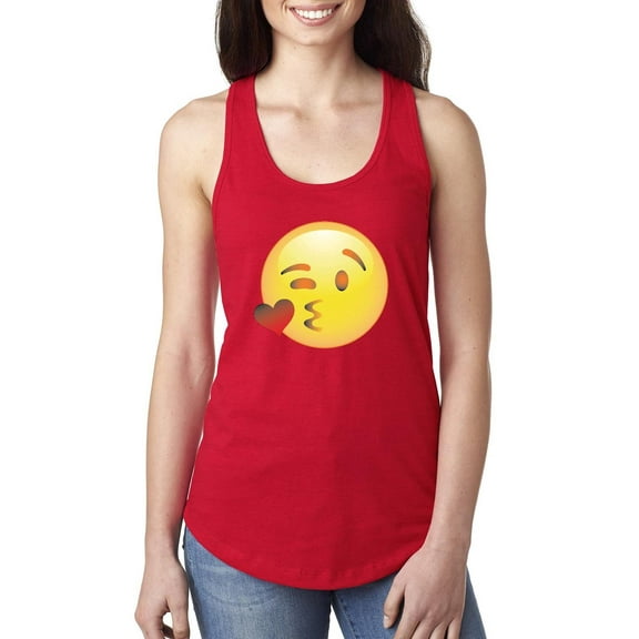 Normal is Boring - Women's Racerback Tank Top, up to Women Size 2XL - Emoji Winky Face