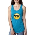 thumbnail image 1 of Normal is Boring - Women's Racerback Tank Top, up to Women Size 2XL - Emoji with Sunglasses, 1 of 5