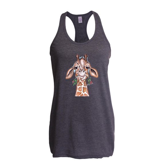 Normal is Boring - Women's Racerback Tank Top, up to Women Size 2XL - Giraffe