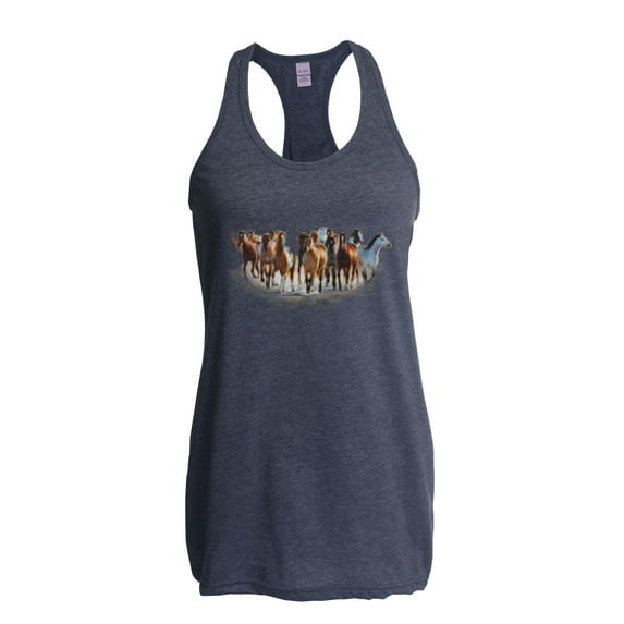 Normal is Boring - Women's Racerback Tank Top, up to Women Size 2XL - Horses Herd