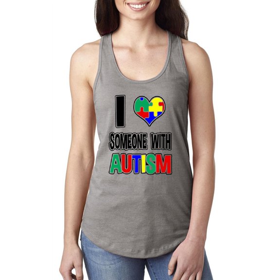 Normal is Boring - Women's Racerback Tank Top, up to Women Size 2XL - I Love Someone With Autism