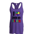 thumbnail image 1 of Normal is Boring - Women's Racerback Tank Top, up to Women Size 2XL - I Love Someone With Autism, 1 of 2