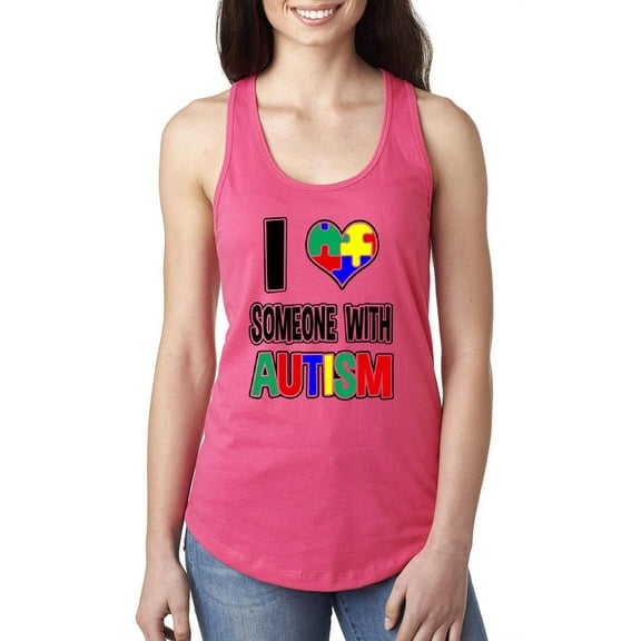 Normal is Boring - Women's Racerback Tank Top, up to Women Size 2XL - I Love Someone With Autism