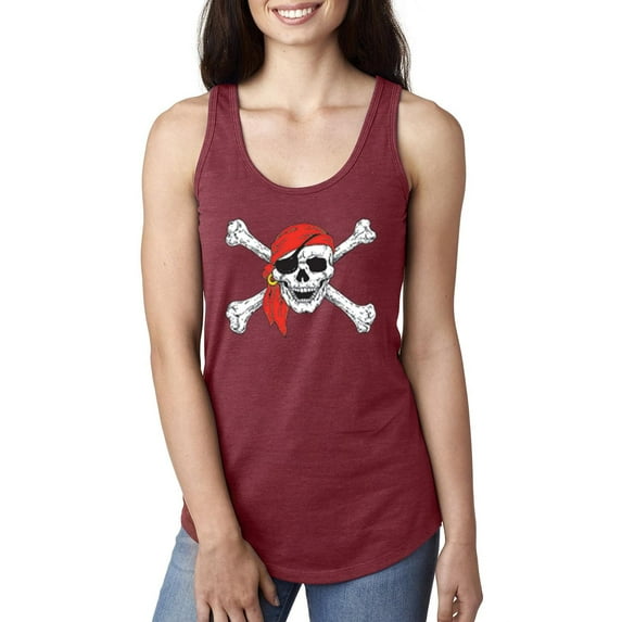 Normal is Boring - Women's Racerback Tank Top, up to Women Size 2XL - Jolly Roger Skull & Crossbones