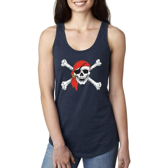 Normal is Boring - Women's Racerback Tank Top, up to Women Size 2XL - Jolly Roger Skull & Crossbones