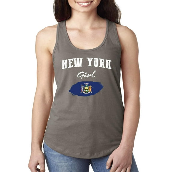 Normal is Boring - Women's Racerback Tank Top, up to Women Size 2XL - New York Girl