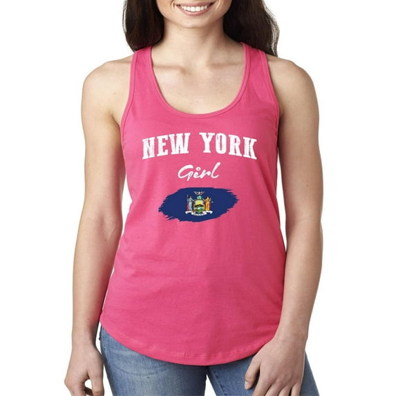 Normal is Boring - Women's Racerback Tank Top, up to Women Size 2XL - New York Girl
