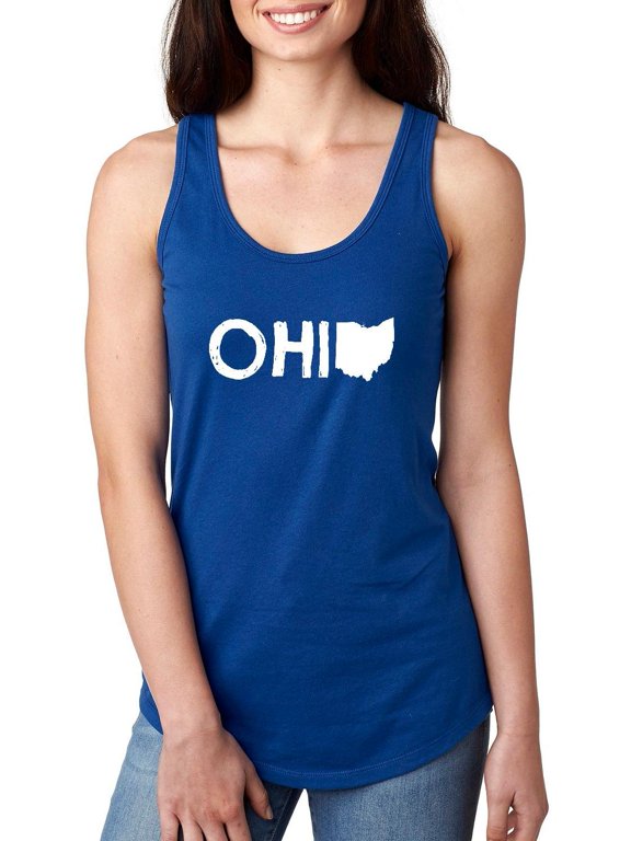 - Women's Racerback Tank Top, up to Women Size 2XL - Ohio Map