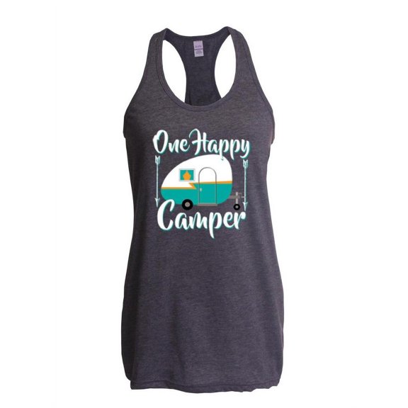 Normal is Boring - Women's Racerback Tank Top, up to Women Size 2XL - One Happy Camper