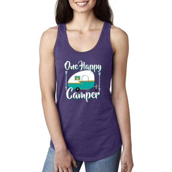 Normal is Boring - Women's Racerback Tank Top, up to Women Size 2XL - One Happy Camper