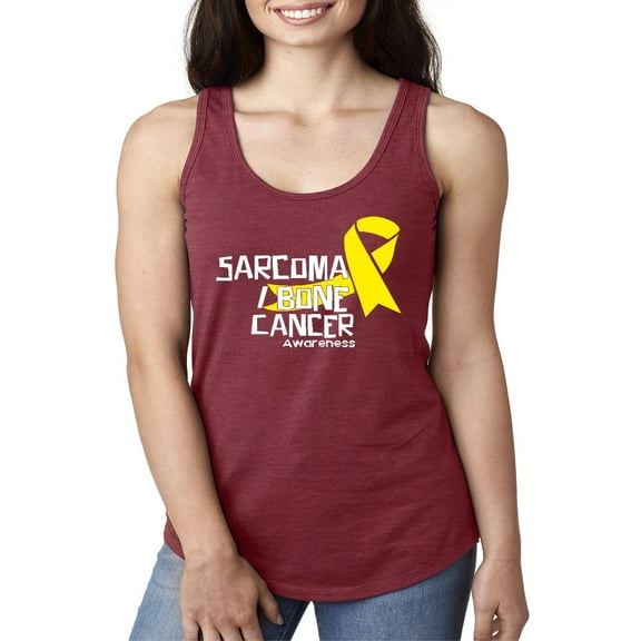 IWPF - Women's Racerback Tank Top - Sarcoma Bone Cancer Awareness Ribbon