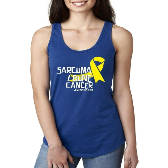 NIB - Women's Racerback Tank Top - Sarcoma Bone Cancer Awareness Ribbon