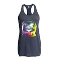 thumbnail image 1 of Normal is Boring - Women's Racerback Tank Top, up to Women Size 2XL - Space Cat, 1 of 2