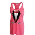thumbnail image 1 of Normal is Boring - Women's Racerback Tank Top, up to Women Size 2XL - Tuxedo Prom Costume, 1 of 2
