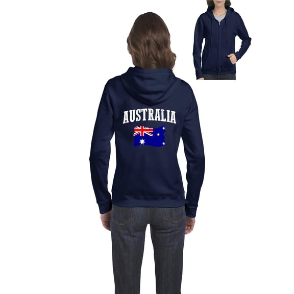 Normal is Boring - Women's Sweatshirt Full-Zip Pullover, up to Women Size 3XL - Australia Flag