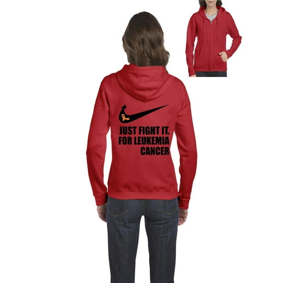 NIB - Women's Sweatshirt Full-Zip Pullover - Leukemia Cancer