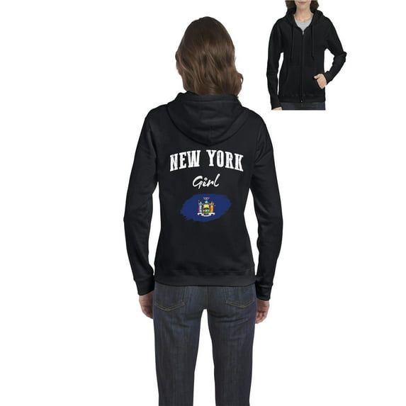 Normal is Boring - Women's Sweatshirt Full-Zip Pullover, up to Women Size 3XL - New York Girl