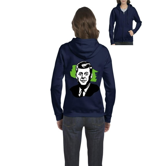 NIB - Women's Sweatshirt Full-Zip Pullover - President John F. Kennedy