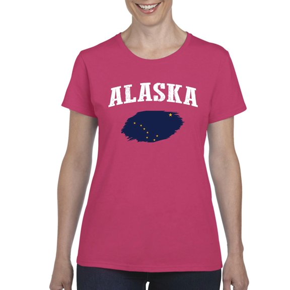 Normal is Boring - Women's T-Shirt Short Sleeve, up to Women Size 3XL - Alaska Flag