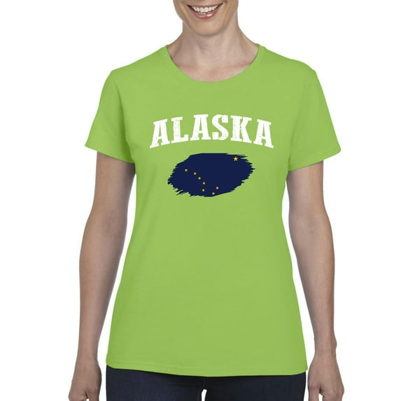 Normal is Boring - Women's T-Shirt Short Sleeve, up to Women Size 3XL - Alaska Flag