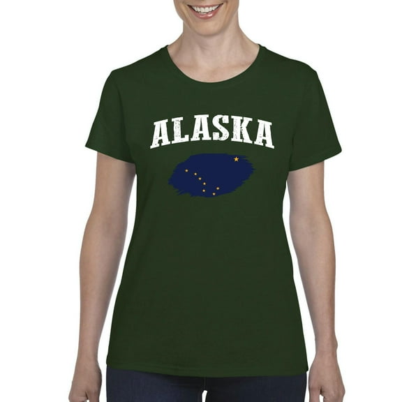 Normal is Boring - Women's T-Shirt Short Sleeve, up to Women Size 3XL - Alaska Flag
