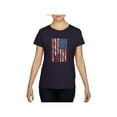 thumbnail image 1 of Normal is Boring - Women's T-Shirt Short Sleeve, up to Women Size 3XL - American Flag 4th of July, 1 of 5