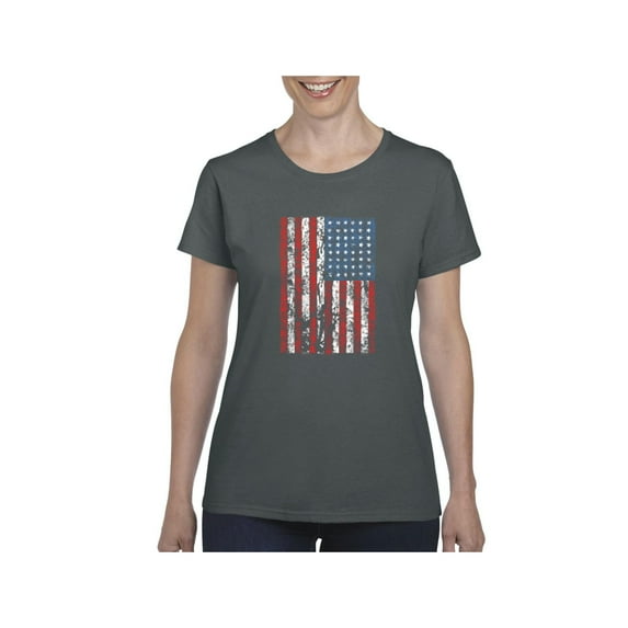 Normal is Boring - Women's T-Shirt Short Sleeve, up to Women Size 3XL - American Flag 4th of July