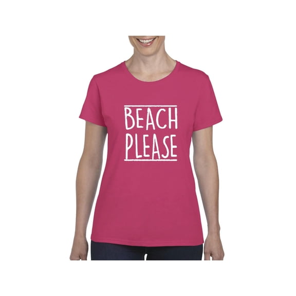 Normal is Boring - Women's T-Shirt Short Sleeve, up to Women Size 3XL - Beach Please
