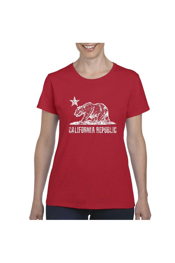 - Women's T-Shirt Short Sleeve, up to Women Size 3XL - California Bear