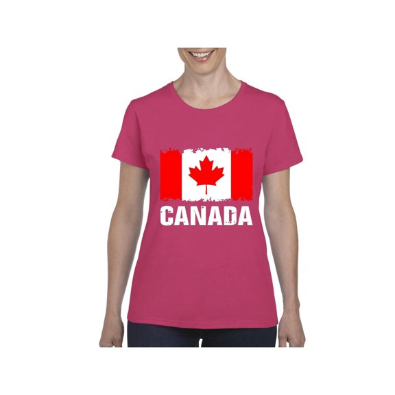 Normal is Boring - Women's T-Shirt Short Sleeve, up to Women Size 3XL - Canada Flag