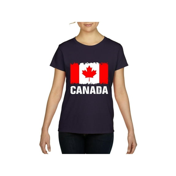 Normal is Boring - Women's T-Shirt Short Sleeve, up to Women Size 3XL - Canada Flag