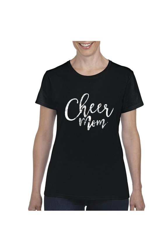 - Women's T-Shirt Short Sleeve, up to Women Size 3XL - Cheer Mom