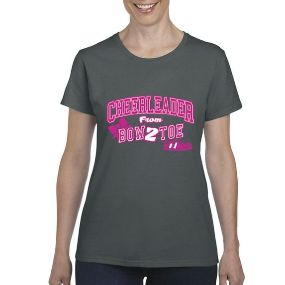 Normal is Boring - Women's T-Shirt Short Sleeve, up to Women Size 3XL - Cheerleader Bow 2 Toe