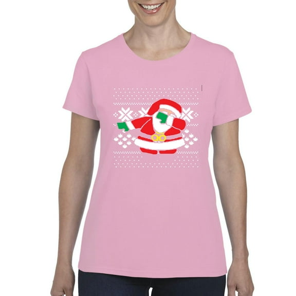 NIB - Women's T-Shirt Short Sleeve - Christmas Dancing Santa