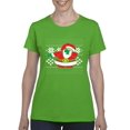 thumbnail image 1 of NIB - Women's T-Shirt Short Sleeve - Christmas Dancing Santa, 1 of 5