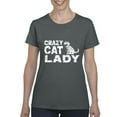 thumbnail image 1 of Normal is Boring - Women's T-Shirt Short Sleeve, up to Women Size 3XL - Crazy Cat Lady, 1 of 5