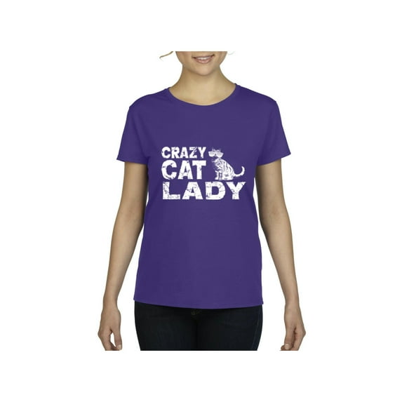 Normal is Boring - Women's T-Shirt Short Sleeve, up to Women Size 3XL - Crazy Cat Lady