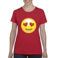 thumbnail image 1 of Normal is Boring - Women's T-Shirt Short Sleeve, up to Women Size 3XL - Emoji Heart-Shaped Eyes, 1 of 5