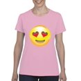 thumbnail image 1 of Normal is Boring - Women's T-Shirt Short Sleeve, up to Women Size 3XL - Emoji Heart-Shaped Eyes, 1 of 5