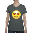 thumbnail image 1 of Normal is Boring - Women's T-Shirt Short Sleeve, up to Women Size 3XL - Emoji Heart-Shaped Eyes, 1 of 5