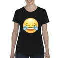 thumbnail image 1 of Normal is Boring - Women's T-Shirt Short Sleeve, up to Women Size 3XL - Emoji Laughing Tears, 1 of 5